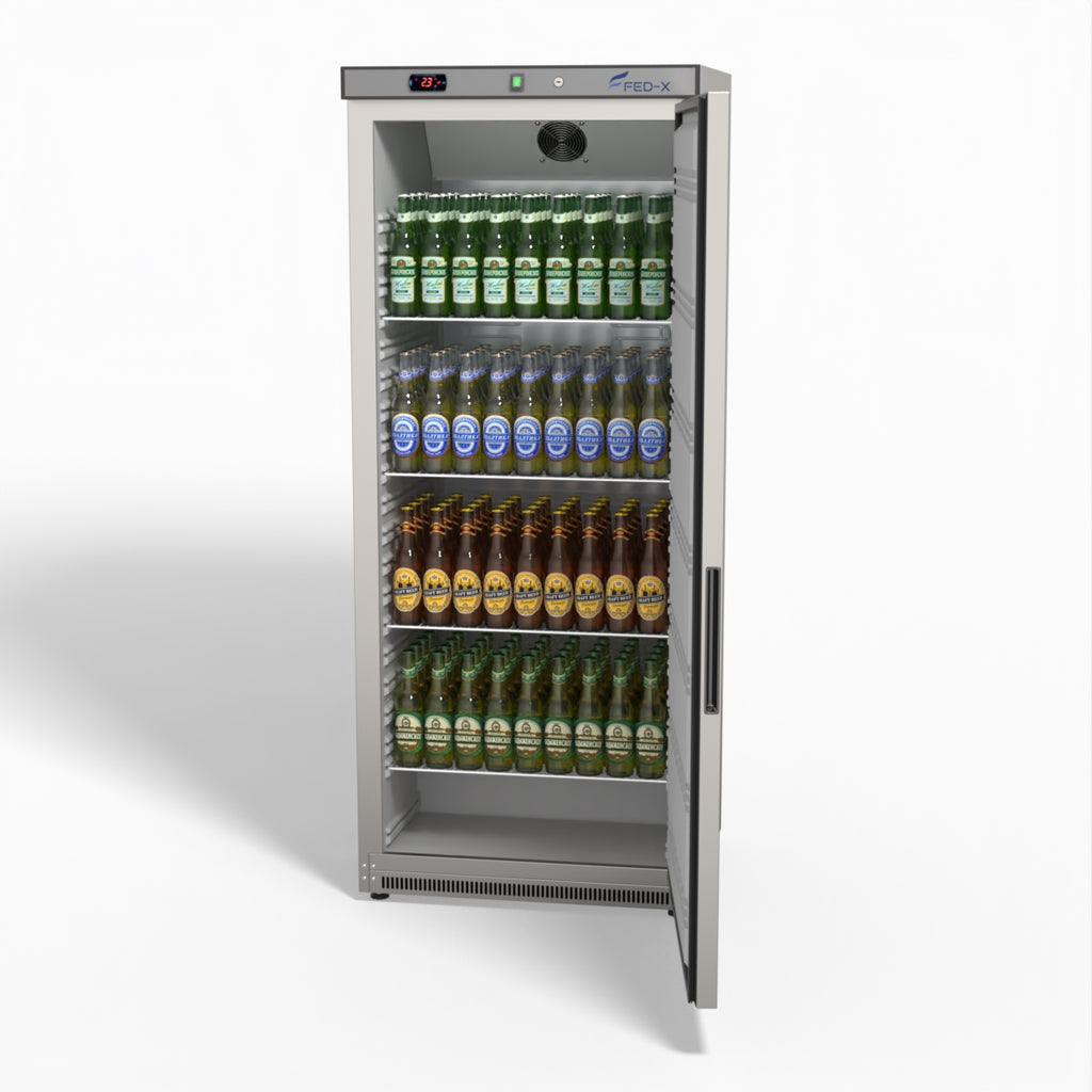 FED-X Stainless Steel Upright Static Fridge XR600SS