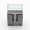 FED-X Two Door Salad Prep Fridge With Square Glass Top XS900GC