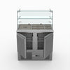 FED-X Two Door Salad Prep Fridge With Square Glass Top XS900GC