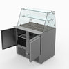 Two Door Salad Prep Fridge With Square Glass Top - FED-X XS900GC