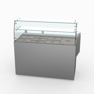 Three Door Salad Prep Fridge With Glass Top - FED-X XS903GC