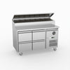 FED-X S/S Four Drawer Sandwich Counter XSS7C13S2V-4D