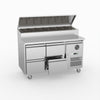 FED-X S/S Four Drawer Sandwich Counter XSS7C13S2V-4D