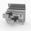 FED-X S/S Four Drawer Sandwich Counter XSS7C13S2V-4D
