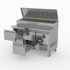 FED-X S/S Four Drawer Sandwich Counter XSS7C13S2V-4D
