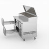 FED-X S/S Four Drawer Sandwich Counter XSS7C13S2V-4D