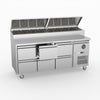 FED-X Six Drawer Salad Prep Fridge XSS7C18S3V-6D