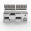 FED-X Six Drawer Salad Prep Fridge XSS7C18S3V-6D