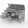 FED-X Six Drawer Salad Prep Fridge XSS7C18S3V-6D