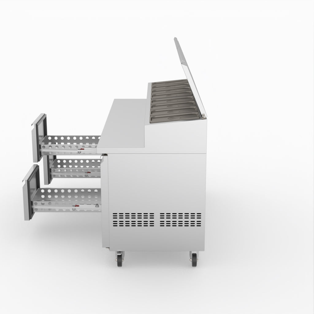 FED-X Six Drawer Salad Prep Fridge XSS7C18S3V-6D