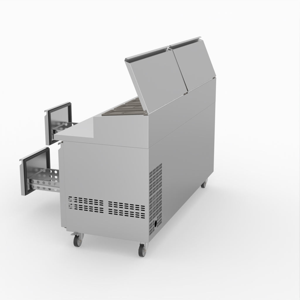 FED-X Six Drawer Salad Prep Fridge XSS7C18S3V-6D