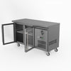 FED-X Two Glass Door Bench Fridge XUB6C13G2V
