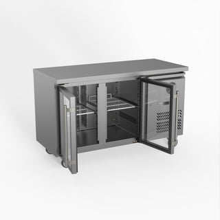 Two Glass Door Bench Fridge - FED-X XUB6C13G2V