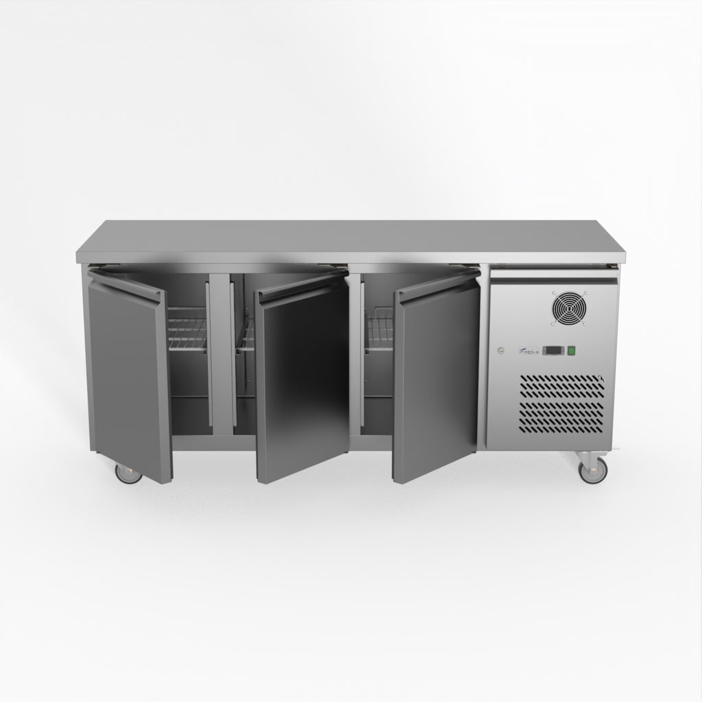 FED-X S/S Three Door Bench Fridge XUB6C18S3V