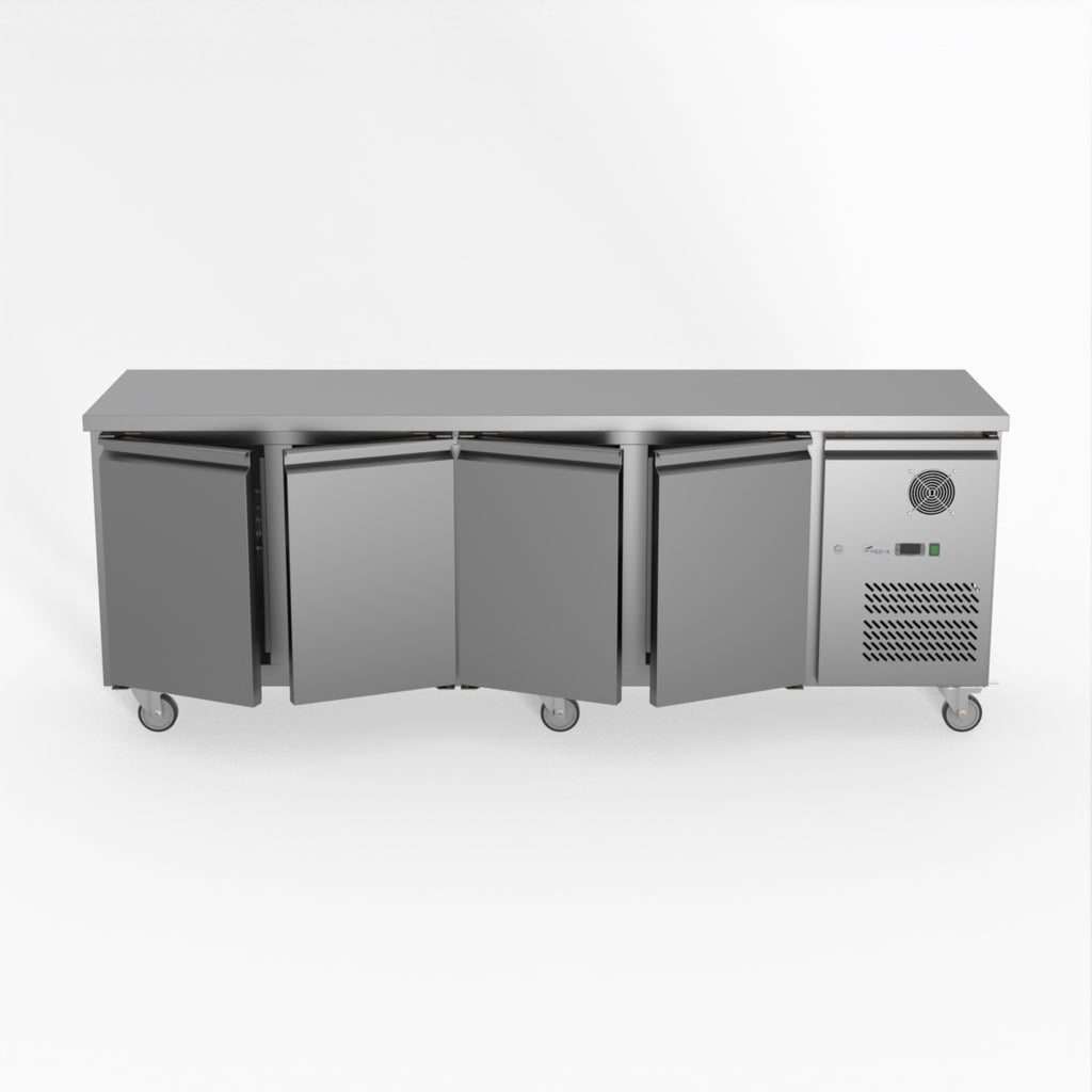 FED-X S/S Four Door Bench Fridge XUB6C22S4V