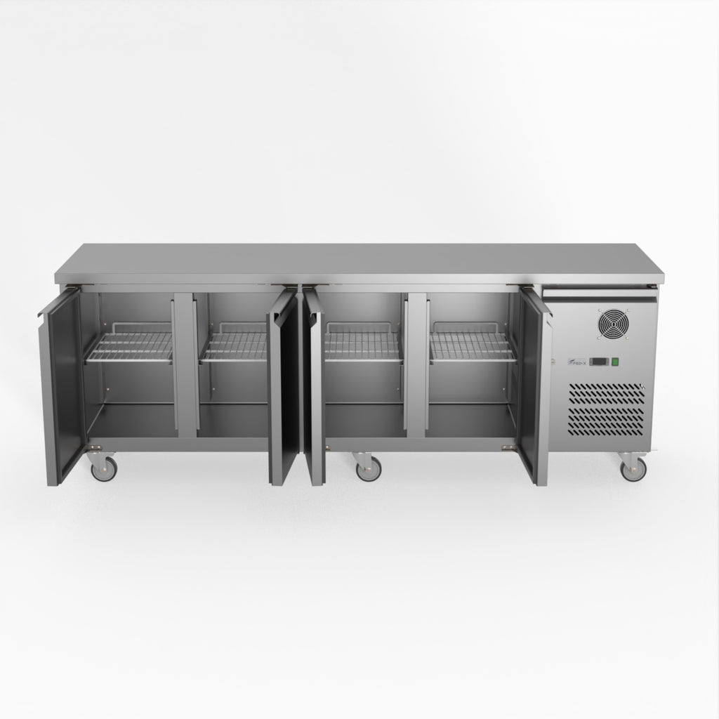 FED-X S/S Four Door Bench Fridge XUB6C22S4V