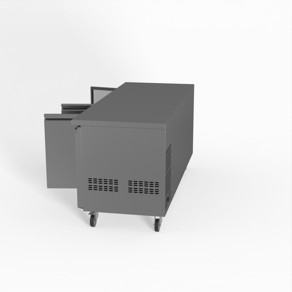 FED-X S/S Three Door Bench Fridge XUB7C18S3V