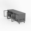 FED-X Four Glass Door Bench Fridge XUB7C22G4V