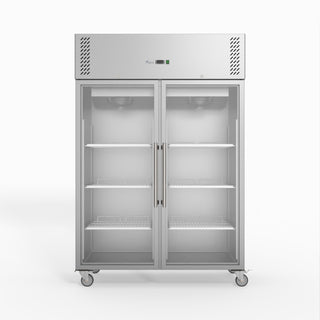 S/S Two Full Glass Door Upright Fridge - FED-X XURC1200G2V