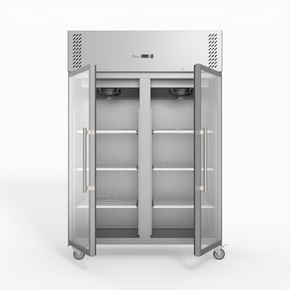 S/S Two Full Glass Door Upright Fridge - FED-X XURC1200G2V