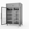 FED-X S/S Two Full Glass Door Upright Freezer XURF1200G2V