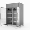 FED-X S/S Two Full Glass Door Upright Freezer XURF1200G2V