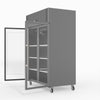FED-X S/S Two Full Glass Door Upright Freezer XURF1200G2V