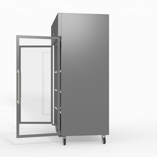 S/S Two Full Glass Door Upright Fridge - FED-X XURC1200G2V