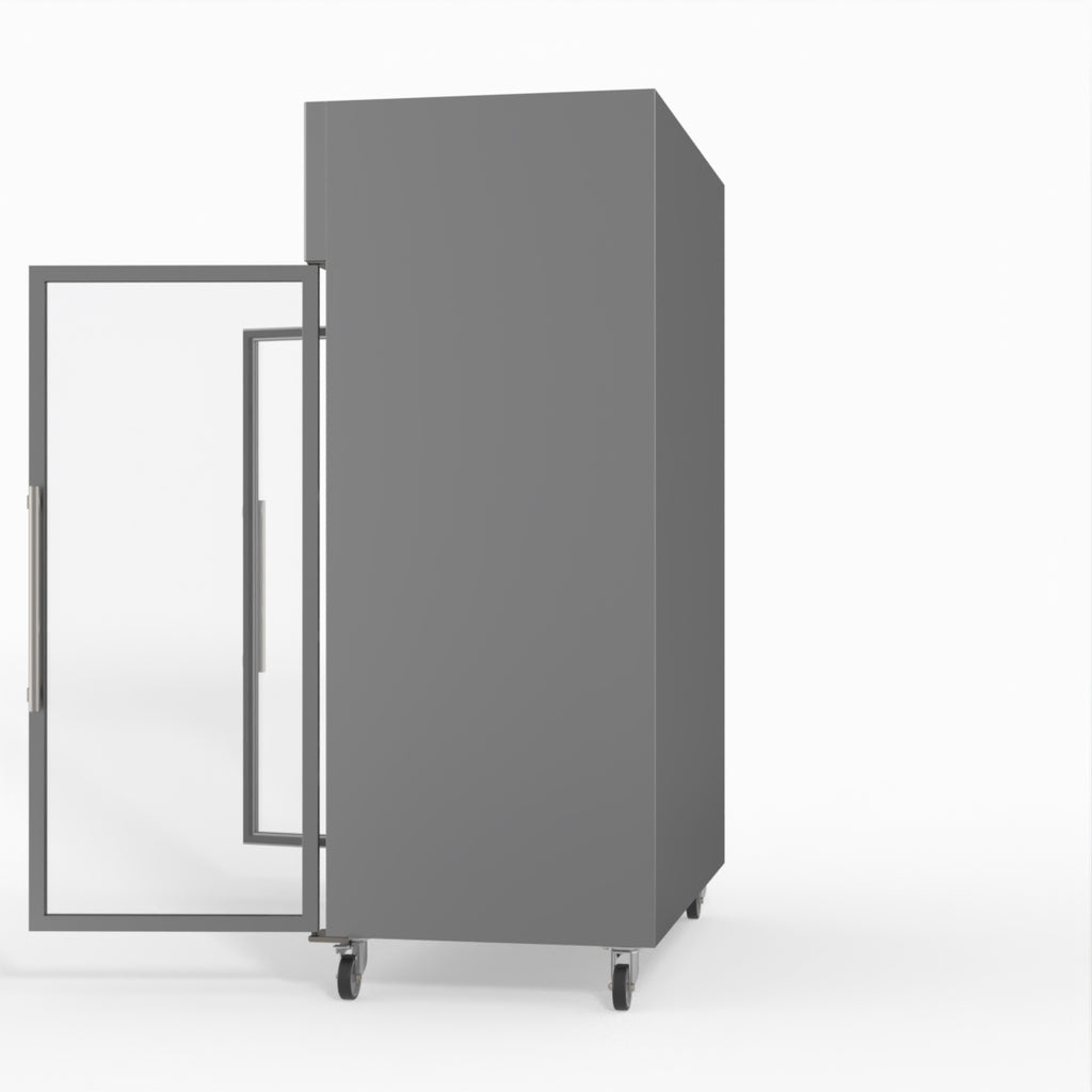 FED-X S/S Two Full Glass Door Upright Fridge XURC1200G2V