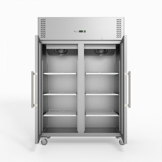 S/S Two Full Glass Door Upright Fridge - FED-X XURC1200G2V