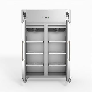 S/S Two Full Glass Door Upright Fridge - FED-X XURC1200G2V