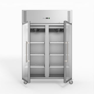 S/S Two Full Glass Door Upright Fridge - FED-X XURC1200G2V