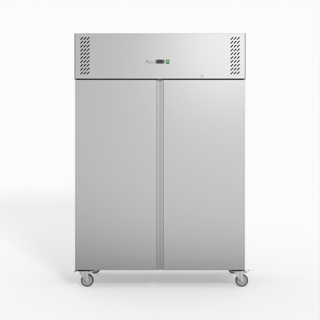 S/S Double Door Upright Fridge - FED-X XURC1200SFV