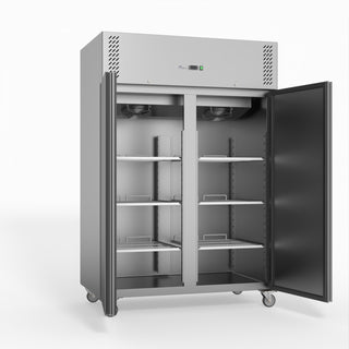 S/S Double Door Upright Fridge - FED-X XURC1200SFV