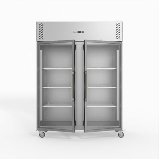 S/S Two Full Glass Door Upright Freezer - FED-X XURF1410G2V