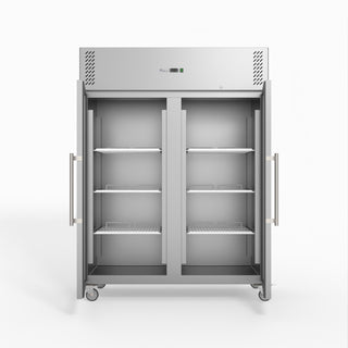 S/S Two Full Glass Door Upright Freezer - FED-X XURF1410G2V