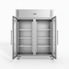 FED-X S/S Two Full Glass Door Upright Fridge XURC1410G2V