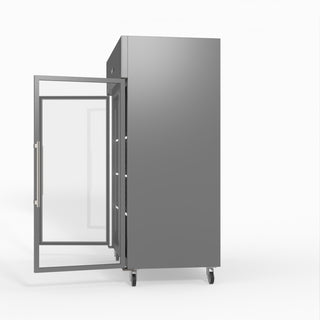 S/S Two Full Glass Door Upright Fridge - FED-X XURC1410G2V