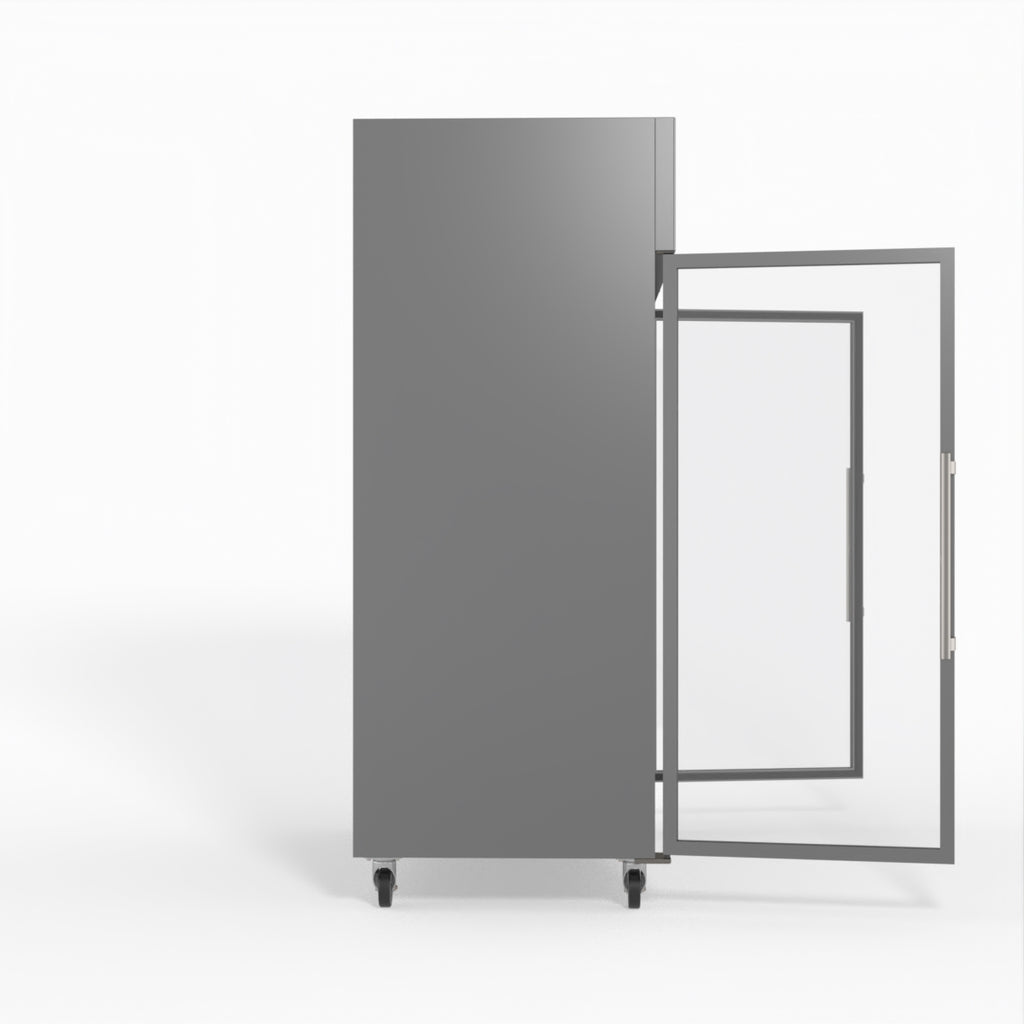 S/S Two Full Glass Door Upright Fridge - FED-X XURC1410G2V