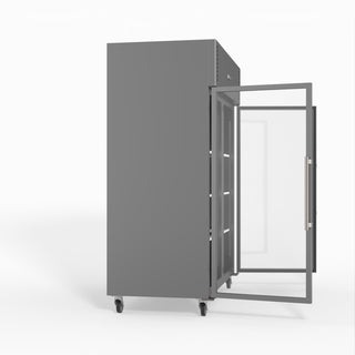 S/S Two Full Glass Door Upright Fridge - FED-X XURC1410G2V