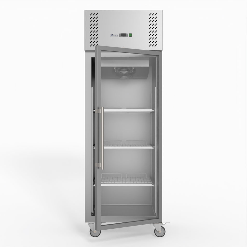 FED-X S/S Full Glass Door Upright Freezer XURF600G1V