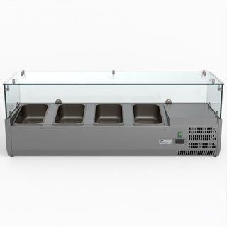 Flat Glass Salad Bench - FED-X XVRX1200/380