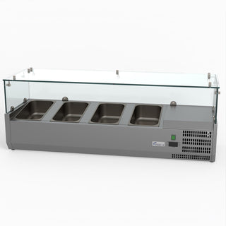 Flat Glass Salad Bench - FED-X XVRX1200/380