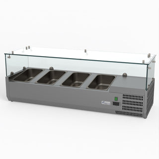 Flat Glass Salad Bench - FED-X XVRX1200/380