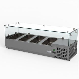 Flat Glass Salad Bench - FED-X XVRX1200/380