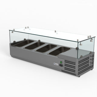 Flat Glass Salad Bench - FED-X XVRX1200/380