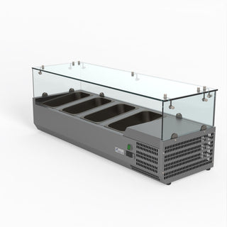 Flat Glass Salad Bench - FED-X XVRX1200/380