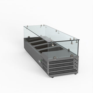 Flat Glass Salad Bench - FED-X XVRX1200/380