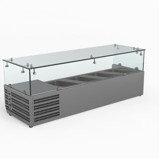 Flat Glass Salad Bench - FED-X XVRX1200/380