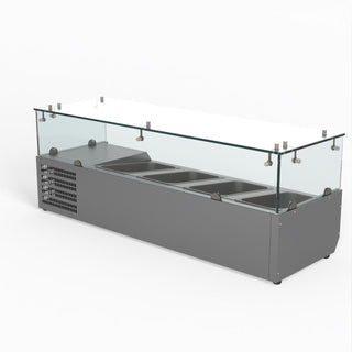 Flat Glass Salad Bench - FED-X XVRX1200/380